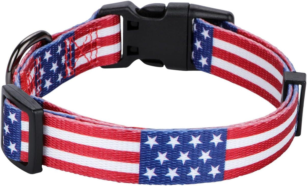 American Flag Dog Collar Independence Day Fourth of July the Great America Dog Collars Small
